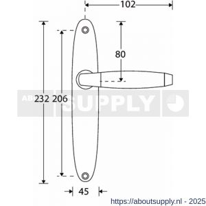 Wallebroek Mi Satori 00.0142.01 krukgarnituur Ton Elips messing gepolijst gelakt-ebben blind - Y32102201 - afbeelding 1