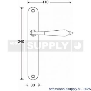 Wallebroek Mi Satori 00.0160.15 krukgarnituur Antique Smal ovaal messing gepolijst gelakt-bakeliet BB110 - Y32101895 - afbeelding 2