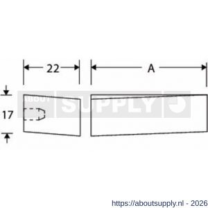 Wallebroek 86.8087.90 meubelgreep Blocco 46 mm messing mat nikkel gelakt - Y32106029 - afbeelding 2