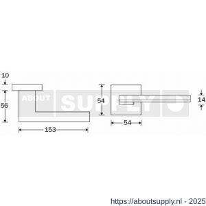 Wallebroek M&T 90.0014.46L deurkruk gatdeel links Mimolimit messing mat zwart PVD-eiken - Y32107388 - afbeelding 2