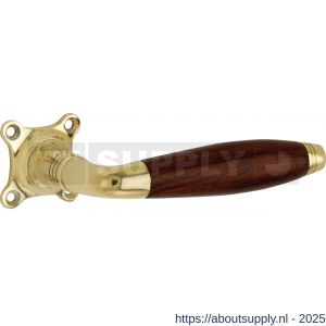 Wallebroek Mi Satori 00.0192.46 krukgarnituur Bonton Bonton messing gepolijst ongelakt-bubinga - Y32101296 - afbeelding 1