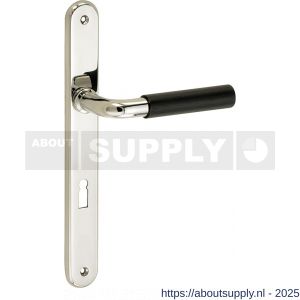 Wallebroek Mi Satori 00.0114.12 krukgarnituur Frankfurt Smal ovaal messing glans nikkel BB72 - Y32102018 - afbeelding 1