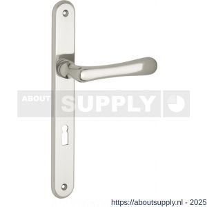 Wallebroek Mi Satori 00.0132.12 krukgarnituur Linea Smal ovaal messing glans nikkel BB72 - Y32102073 - afbeelding 1
