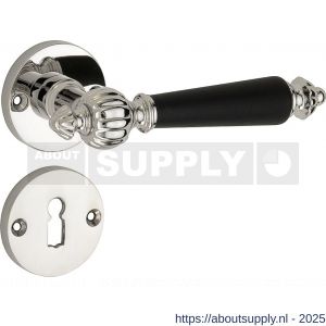 Wallebroek Mi Satori 00.0162.48 krukgarnituur Nouveau Elegant BB messing glans nikkel-ebben - Y32101486 - afbeelding 1