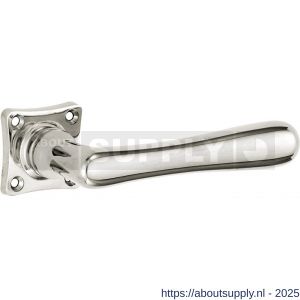 Wallebroek Mi Satori 00.0220.46 krukgarnituur Linea vierkantrozet messing glans nikkel - Y32101455 - afbeelding 1