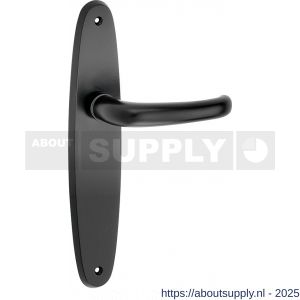 Wallebroek Mi Satori 00.0122.01 krukgarnituur Halfsabel Elips messing mat zwart blind - Y32102031 - afbeelding 1