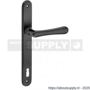 Wallebroek Mi Satori 00.0132.15 krukgarnituur Linea Smal ovaal messing mat zwart BB110 - Y32102086 - afbeelding 1