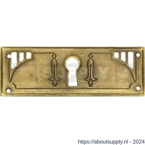 Wallebroek 86.8143.90 sleutelplaat Art Nouveau horizontaal messing verbronsd - Y32103913 - afbeelding 1