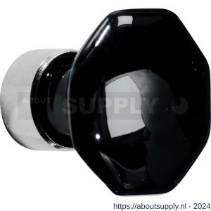 Wallebroek Merigous 80.8240.90 meubelknop porselein Octo 34 mm messing glans nikkel-zwart - Y32106368 - afbeelding 1