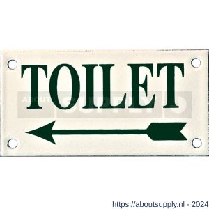 Wallebroek Identity 88.0147.90 emaille pictogram Toilet links Klassiek 6x12 cm ivoor-groen - Y32105193 - afbeelding 1