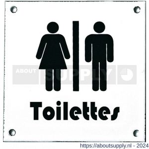 Wallebroek Identity 88.0161.90 emaille pictogram Toilettes Modern 12x12 cm wit-zwart - Y32105197 - afbeelding 1