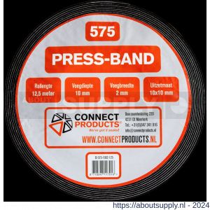 Connect Products Seal-it 575 Press-band compriband 15/4 mm zwart rol 8 m - S40780276 - afbeelding 1