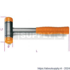 Beta 1392 terugslagvrije hamer met verwisselbare koppen stalen steel 50 mm 1392 50 - Y51281144 - afbeelding 1