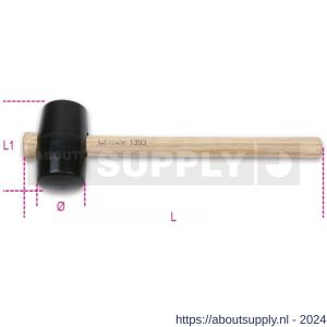 Beta 1393 hard rubber hamer 70 mm 1393 70 - Y51281195 - afbeelding 1