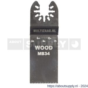 Multizaag MB34 zaagblad standaard Universeel hout 30 mm breed 40 mm lang blister 1 stuk UNI MB34 - S40680031 - afbeelding 1