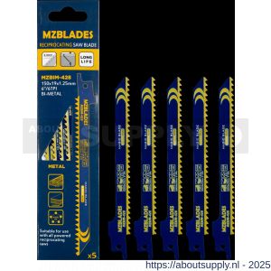 Multizaag MZBIM-428 reciprozaagblad bi-metaal Universeel breedte 19 mm TPI 4,3 lengte 200 mm dikte 1,25 mm UNI - S40680352 - afbeelding 2