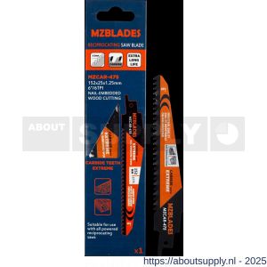 Multizaag MZCAR-475 reciprozaagblad Universeel staal breedte 25 mm lengte 152 mm dikte 1,25 mm UNI - S40680370 - afbeelding 2