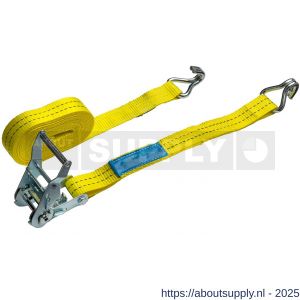 Deltasling sjorband met ratel 35 mm x 6 m 1000 daN geel - S53100008 - afbeelding 1