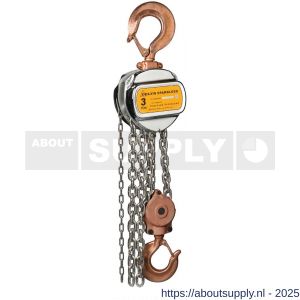 Delta Sparkless vonkvrije handkettingtakel 3 ton met 3 m hijshoogte Atex zone 1 - S53101441 - afbeelding 1