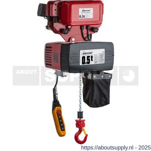 Delta elektrische kettingtakel met elektrische loopkat DED 400 V 0,5 ton met 10 m hijshoogte dubbele snelheid 1 part - S53101531 - afbeelding 1