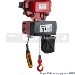Delta elektrische kettingtakel met elektrische loopkat DED 400 V 1 ton met 3 m hijshoogte dubbele snelheid 1 part - S53101532 - afbeelding 1