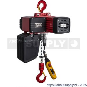 Delta elektrische kettingtakel DEH 400 V 0,125 ton met 3 m hijshoogte dubbele snelheid 1 part - S53101514 - afbeelding 1