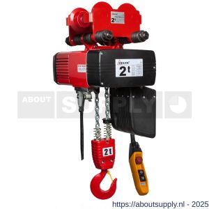 Delta elektrische kettingtakel met duwloopkat DEY 400 V 2 ton met 3 m hijshoogte dubbele snelheid 2 part - S53101549 - afbeelding 1