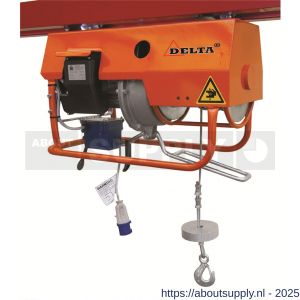 Delta elektrische lier DM 230 V 0,3 ton met 23 m hijshoogte enkele snelheid - S53101142 - afbeelding 1