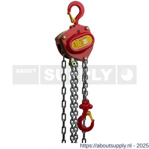 Delta Red Premium handkettingtakel 1 ton met 3 m hijshoogte - S53101359 - afbeelding 1