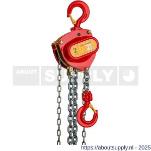 Delta Red Premium handkettingtakel 2 ton met 3 m hijshoogte - S53101365 - afbeelding 1