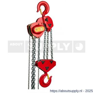 Delta Red Premium handkettingtakel 10 ton met 3 m hijshoogte - S53101377 - afbeelding 1