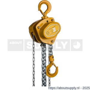 Delta Yellow handkettingtakel 1,5 ton met 3 m hijshoogte - S53101333 - afbeelding 1
