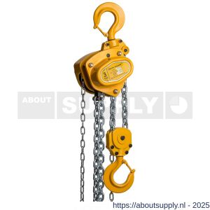 Delta Yellow handkettingtakel 3 ton met 3 m hijshoogte - S53101335 - afbeelding 1