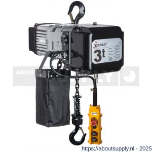Delta elektrische kettingtakel DTS 400 V 3 ton met 3 m hijshoogte dubbele snelheid 1 part - S53101592 - afbeelding 1