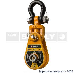 Delta klapblok met harpsluiting moerbout 10 ton - S53101698 - afbeelding 1