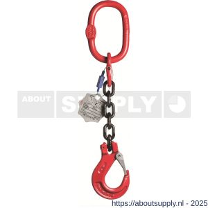 Deltalock Grade 80 hijsketting voorloper 6 mm x 1 m klephaak - S53100193 - afbeelding 1