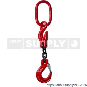 Deltalock Grade 80 hijsketting voorloper 6 mm x 1 m klephaak en inkorthaak - S53100358 - afbeelding 1