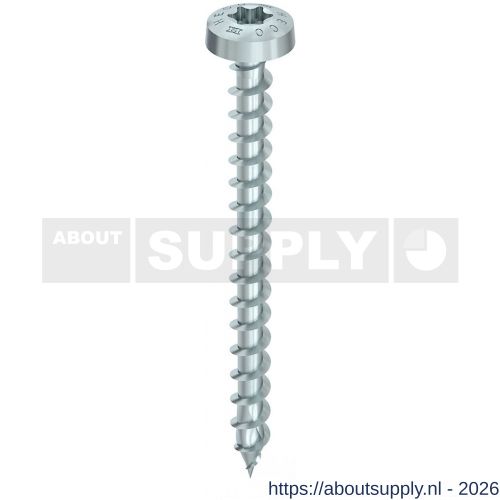 Heco-Topix-Plus spaanplaatschroef 4,0x45 mm rondkop T-Drive T 20 variabele voldraad verzinkt blauw A3K 500 stuks VARIANTA verpakking - S50802662 - afbeelding 1