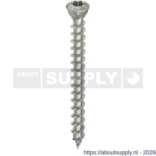 Heco-Topix-Plus vloerschroef RVS A2 3,5x40 mm verzonken lenskop met freesribben T-Drive T 10 variabele voldraad blank glijcoating 200 stuks SKV-klein verpakking - S50803347 - afbeelding 1