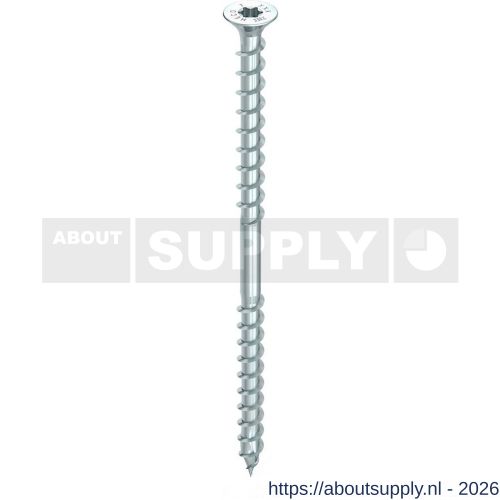 Heco-Topix-Plus Therm isolatieschroef 10,0x460 mm platverzonken kop met freesholtes Heco-Drive HD 40 onderkopdraad verzinkt blauw A3K 25 stuks VARIANTA verpakking - S50802543 - afbeelding 1