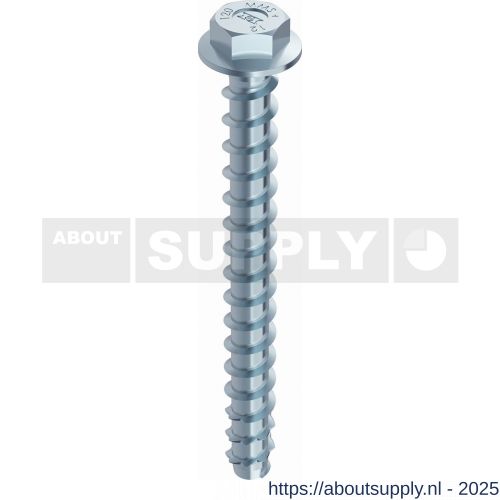 Heco Multi-Monti-Plus SS schroefanker 10,0x160 mm SW 13 zeskantkop met aangeperste ring verzinkt blauw A2K 25 stuks VARIANTA verpakking - S50802075 - afbeelding 1