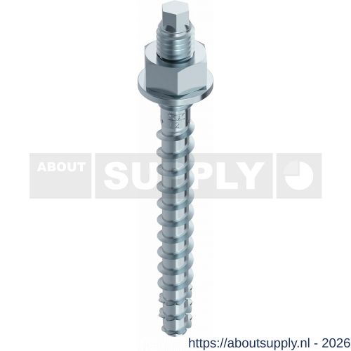 Heco Multi-Monti-Plus V voorsteek schroefanker 16,0x150 mm met metrisch buitendraad SW 12 zeskantkop verzinkt blauw A2K 10 stuks VARIANTA verpakking - S50802106 - afbeelding 1