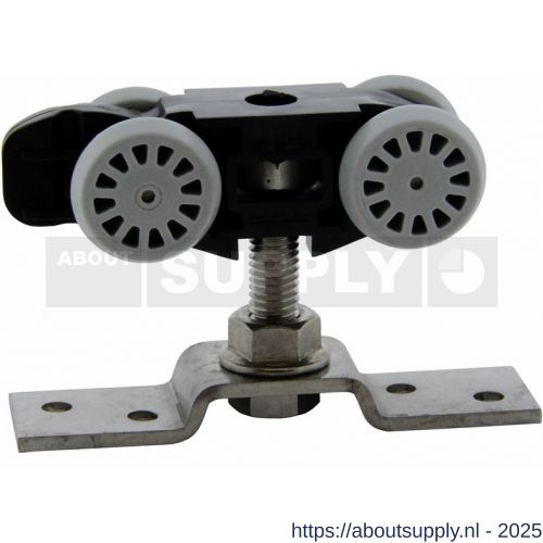 Henderson 284/RVS schuifdeurbeslag RVS 280 hangrol met bevestigingsplaat kunststof body 100 kg voor rail 280RVS - S20300442 - afbeelding 1
