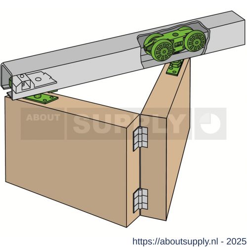 Henderson HF25/12 verpakte Husky Folding vouwdeurbeslag set 1200 mm staal 25 kg - S20300848 - afbeelding 1