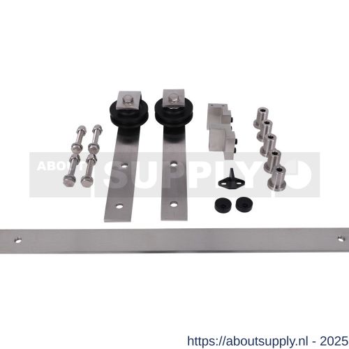 Henderson R80/30SS schuifdeurbeslag Rustic verpakte set 100 kg RVS 3000 mm - S20301170 - afbeelding 1