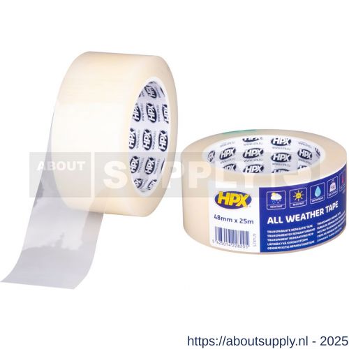 HPX All Weather Tape reparatietape water- en weerbestendig transparant 48 mm x 25 m - S51700217 - afbeelding 1