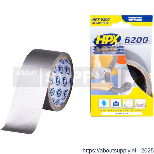HPX Pantser reparatie tape zilver 48 mm x 5 m - S51700244 - afbeelding 1