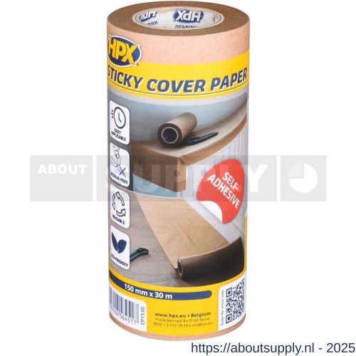 HPX zelfklevend afplak-afdekpapier 148 mm x 30 m - S51700285 - afbeelding 1