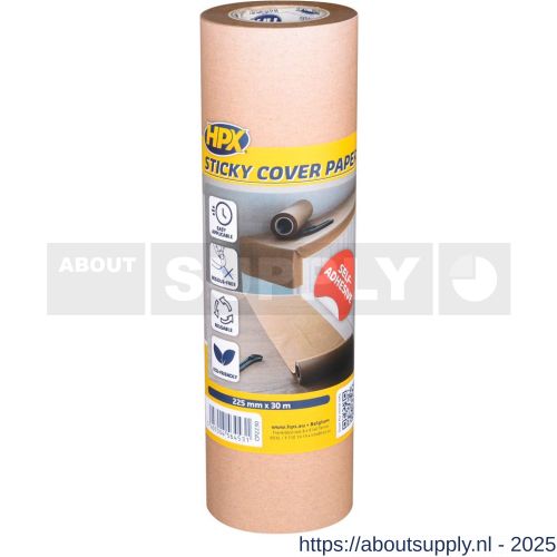 HPX zelfklevend afplak-afdekpapier 222 mm x 30 m - S51700286 - afbeelding 1
