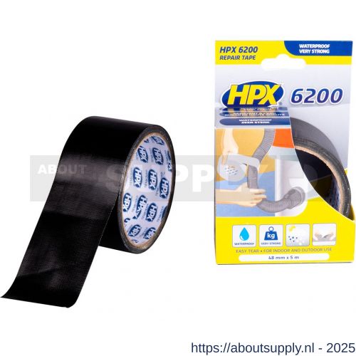 HPX Pantser reparatie tape zwart 48 mm x 5 m - S51700243 - afbeelding 1